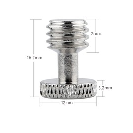 NICEYRIG Camera Screws 3/8" Camera Retaining Screws 3/8" Screw Fixing Screw Connector Stainless Steel Material for DSLR Digital Camera Tripod, Monopod, Ball Head, Cage (Pack of 2) - 178