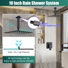 Heyalan Shower Faucet Set Square Stainless Steel Bathroom Rainfall Shower