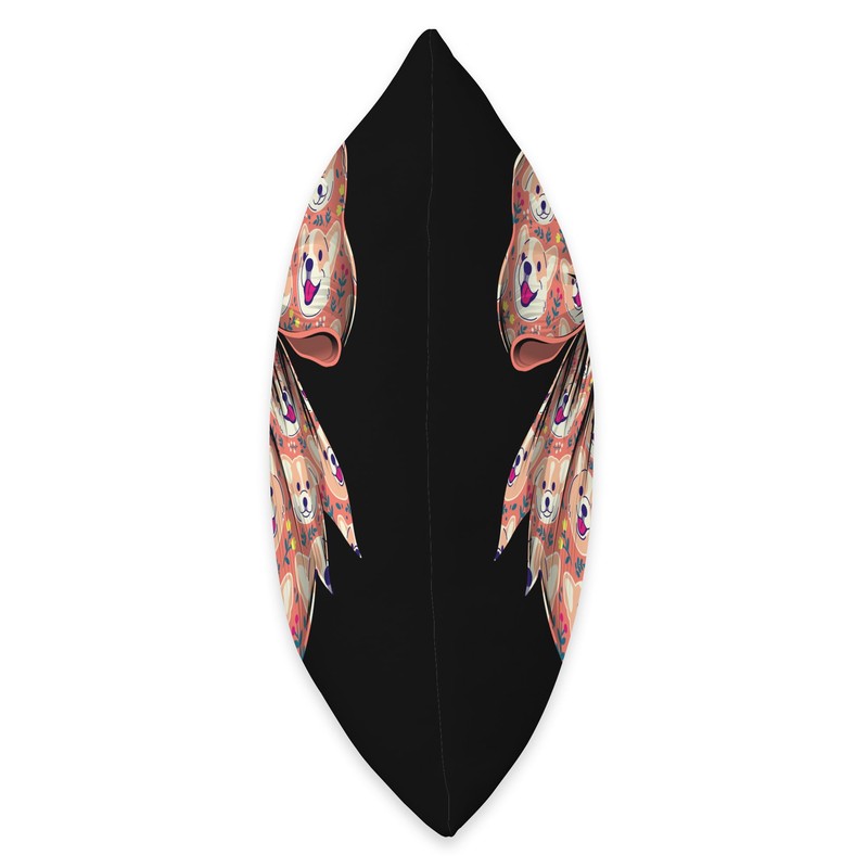 Coquette Bow Cute Welsh Pembroke Corgi Dog Pattern Throw Pillow