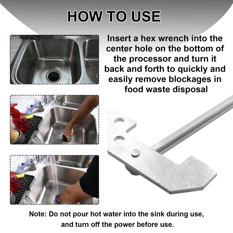 Aulpq Garbage Disposer Unjamming Wrench, for Waste King also for