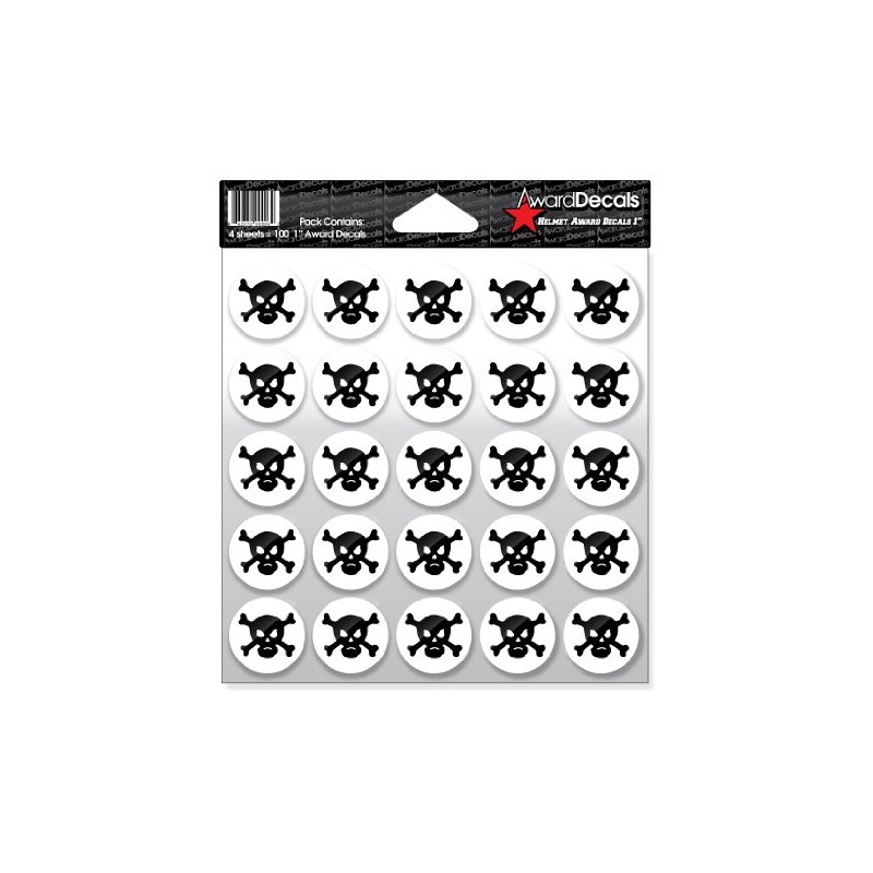 Award Decals Skull and Crossbone Sticker Set (100 Decals) The