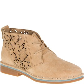 Hush Puppies Women's Cyra Catelyn Boot, Chino Tan Perforated Suede, 10 M US