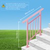 Adjustable Handrails for Outdoor Steps – Pink Metal Stair Railing