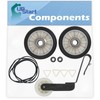 2 Pieces 349241T Dryer Drum Roller & 691366 Idler Pulley