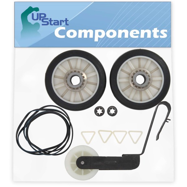 2 Pieces 349241T Dryer Drum Roller & 691366 Idler Pulley