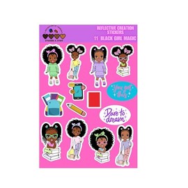Back to school, diverse stickers, African American decals, room decor, water bottle stickers, multicultural stickers, black girl magic