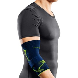 medi Epicomed E+ motion Elbow Brace Blue/Green Size 2 Sports Bandage for High Stability and Secure Hold Can be Worn on Both Sides