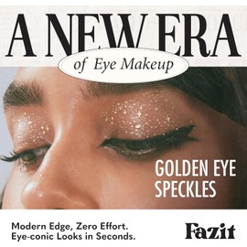 Fazit - Parches de maquillaje - Manchas de ojos dorados - Parches de maquillaje brillantes - Bonitos accesorios de maquillaje con purpurina para mujer - Brillo cosmético para la cara