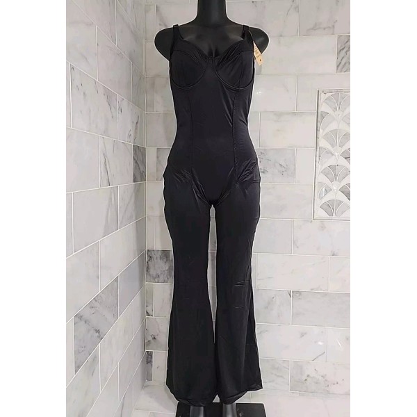 Popilush The Shapewear Jumpsuit Metallic Shiny One Piece Size M