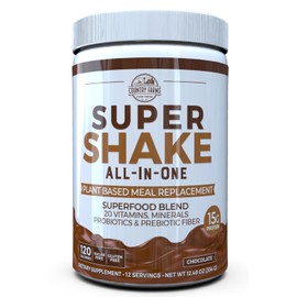 Country Farms All-In-One Super Shake Meal Replacement Dietary Supplement, with Superfoods, Vitamins, Probiotics and Prebiotics, Superfoods, 12.48 oz., 12 Servings