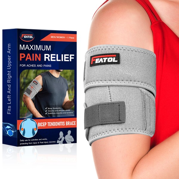 FEATOL Bicep Tendonitis Brace Triceps Brace Bicep Support Bands, Upper