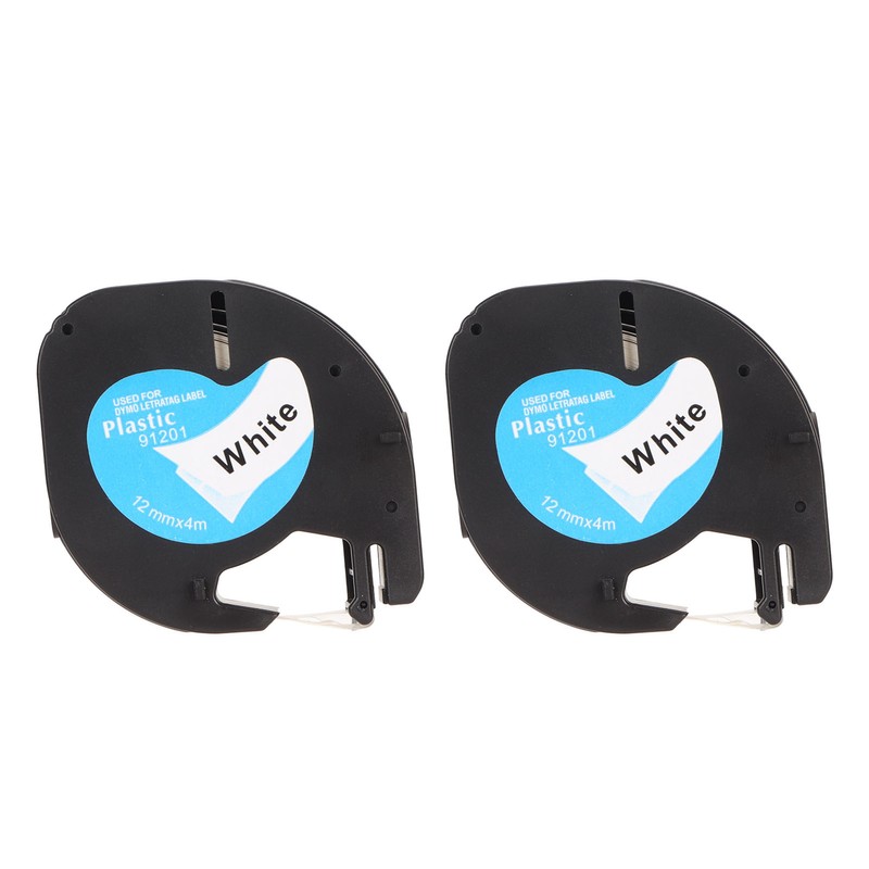 2Pcs Label Maker Tape 12mm Wide 13ft Long Waterproof Oil