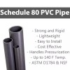Manufacturer Direct PVC Pipe Schedule 80 Industrial Grade Grey 1-1/4