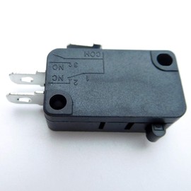 KW7-0 3 Pins 1NO 1NC Microswitches Micro Switch for Electric Cooker, 16A 125V/250V, 6-Pack, Black