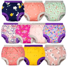 BIG ELEPHANT Potty Training Underwear, 100% Cotton Absorbent Unisex Toddler Pee Pants for Boys & Girls, 9-10Y