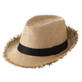 Straw Sun Hat for Women Men Panama Hat Fedora Trilby Hat Beach Sun Hat Short Wide Brim Roll Up Hat Summer Straw Sun Protection Hat Straw Jazz Cap Bucket Hat Foldable Packable Hiking Sun Hat UPF 50