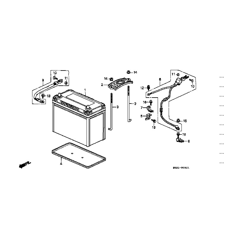Honda Genuine Honda Battery Hold Down Secure Plate Bolts &
