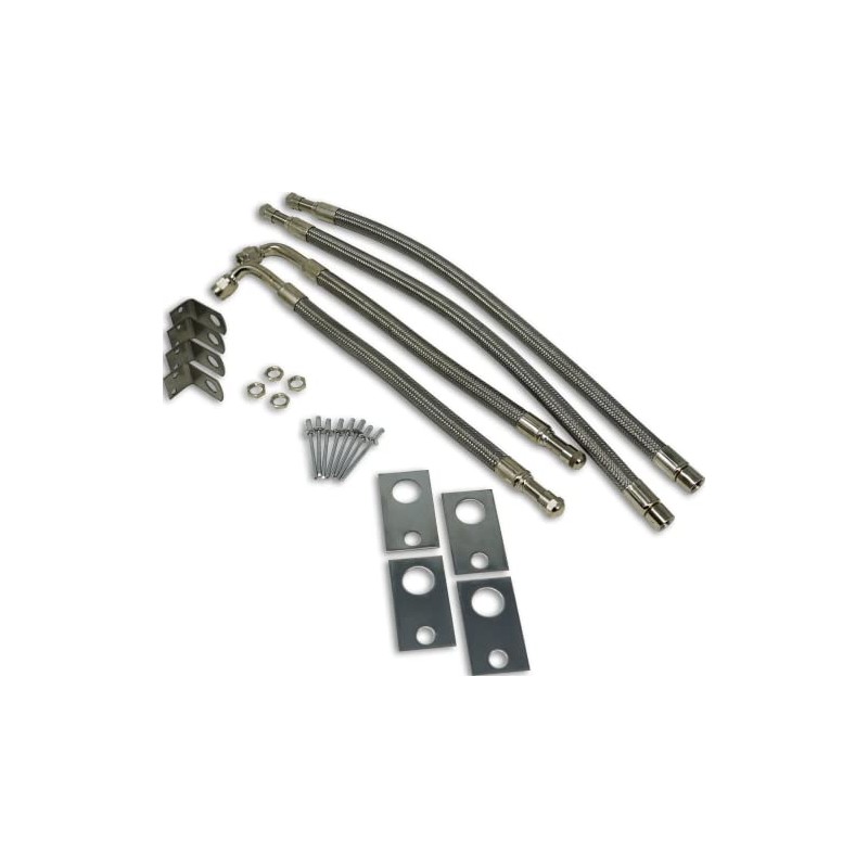 TireMinder Braided Steel Valve Extender Kit for 22 Inch Aluminum