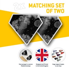 2 x Diamond Stickers 7.5 cm BW - Bacteria Colonies Macro Mold Biology Fun Decals for Laptops,Tablets,Luggage,Scrap Booking,Fridges, #37525