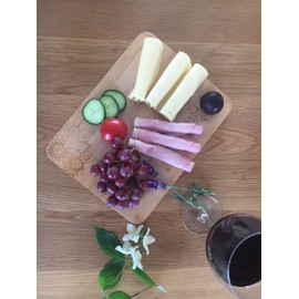 Serving Board Cheese Board Chopping Board Bamboo Mandala Laser Cut Serving Plate