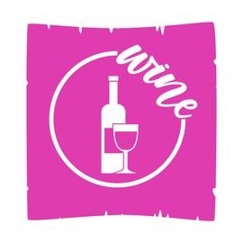 Wine Wine Bottle & Glass Party Life Quote Wall Decal Wall Art Sticker Designs Vinyl Stickers for Home House Walls Rooms Windows Bedroom Decoration Size (12x12 inch)