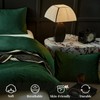 WARMDERN Emerald Green Velvet Duvet Cover King Size Flannel Duvet