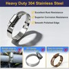 35pcs Hose Clamps Assortment Kit 304 Stainless Steel 1/4'' -