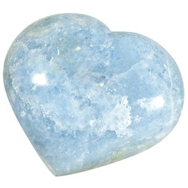 mookaitedecor 91-100mm Celestite Crystal Love Heart Stone Blue Crystal for Love Reiki Healing Crystal Heart Ornament for Home, Love Stones and Crystals Heart Gift for Mum Women Friend Valentine's Gift