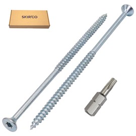 SKIR'CO Pack of 60 Galvanised Steel Wood Screws 5.0 x 120 mm Torx Countersunk Chipboard Screws Partial Thread