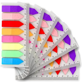 SZXMDKH 1120 PCS Page Markers, Sticky Tabs, Book Tabs, Rectangle and Arrow Sticky Notes Flags Used as Reading Label Bookmarks with 12 cm Measurement Ruler