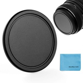 52mm Metal Lens Cap,Fotover Universal Metal Screw-in Lens Cap Cover Replacement for Canon Nikon Sony Pentax Olympus Fuji DSLR Camera + Microfiber Cleaning Cloth,Black