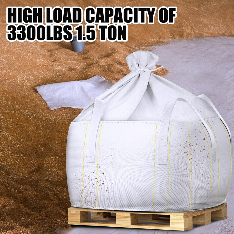 Hoolerry 10 Pcs FIBC Bulk Bag, 1.5 Ton 39" L
