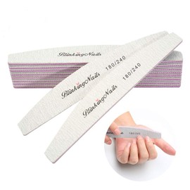 Polishing Tool, Nail File, Nail Shiner, Nail Care, Convenient to Carry, Washable, Washable, Professional Nail File, Pack of 10, 180/240 Sand