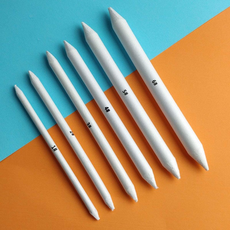6 PCS Blending Stumps and Tortillions, Sketch Drawing Tools, Paper