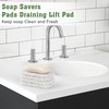 4 Pack Soap Holder Pad，Soap Holder for Kitchen & Bathroom，White