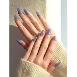 Reusable Nail Tips Blue Lemonade (Coffin) / 리유저블 네일팁 블루 레모네이드(코핀)