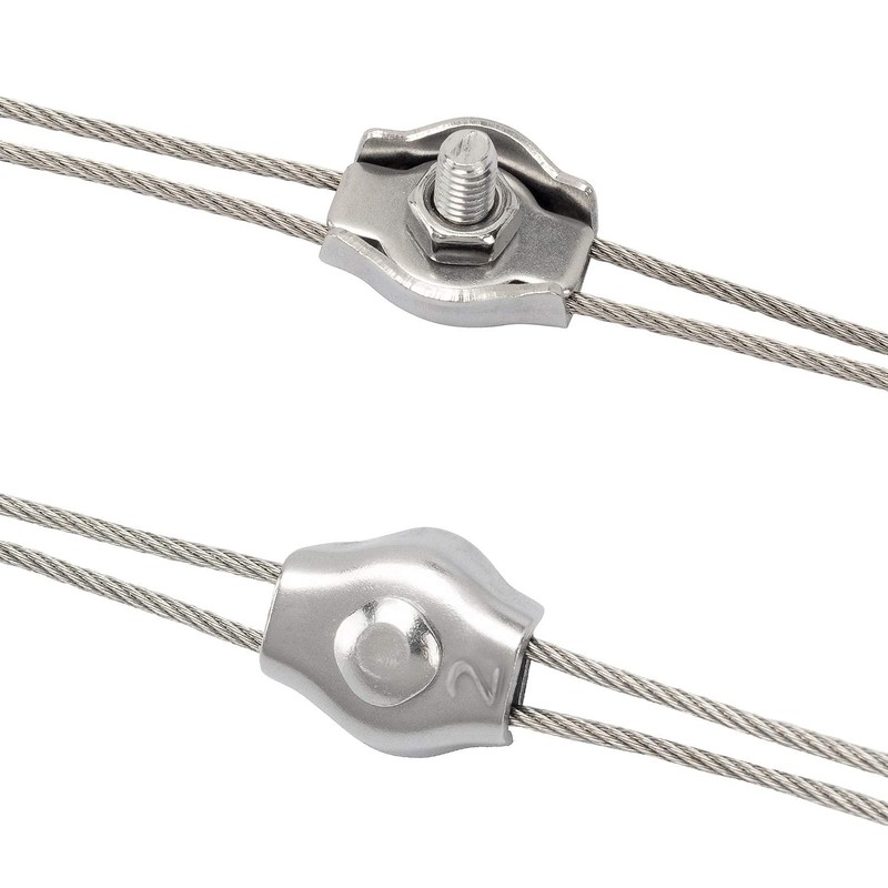 YYWEi 12Pcs M2 Single Wire Rope Clip Cable Clamp for