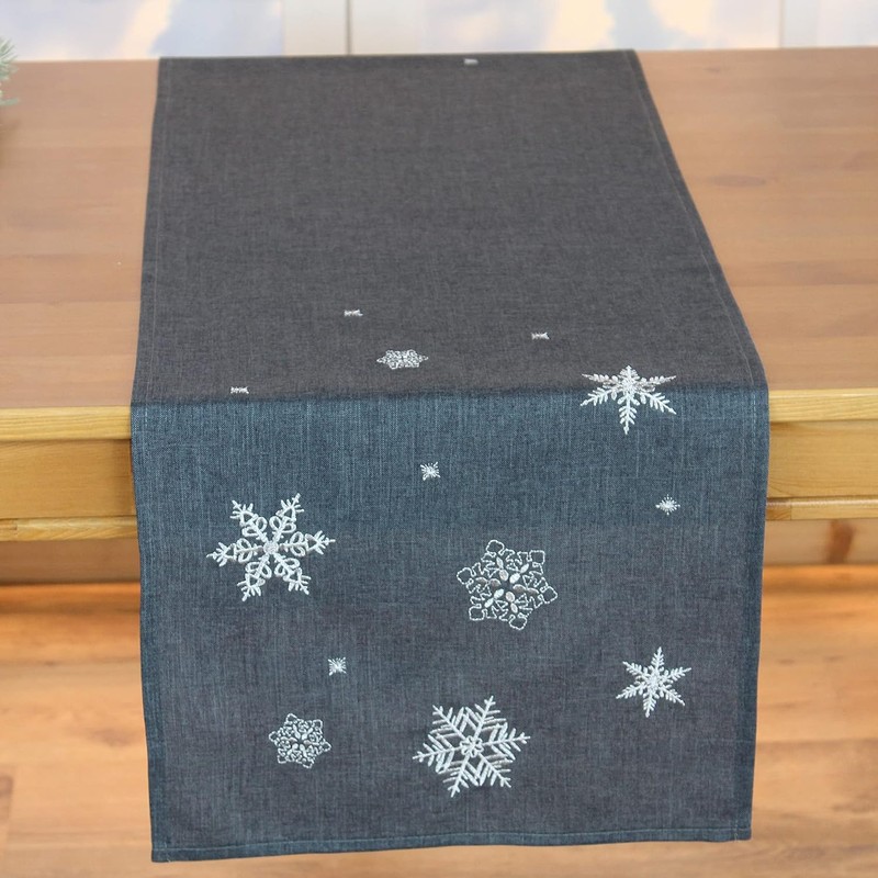 KAMACA Table Runner 40 x 150 cm with Filigree Embroidery