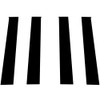 Rvinyl Pillar Post Window Trim Compatible with Dodge Ram 2009-2018