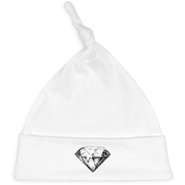 Azeeda 'Cut Diamond' Baby Beanie Hat (BH00035008) White