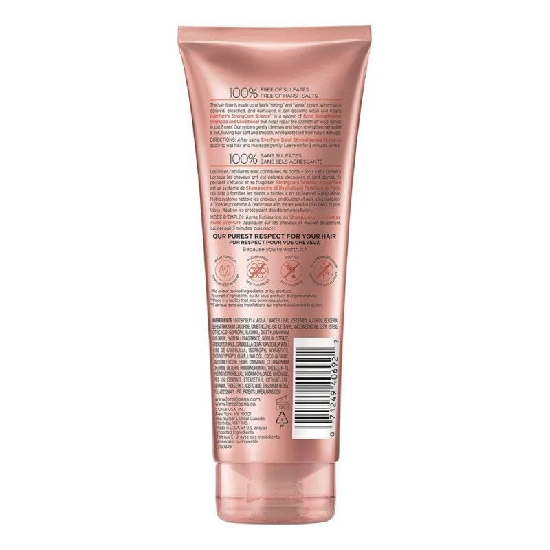 LOreal Paris Acondicionador Ever Pure Bond sin Sulfatos, 200ml
