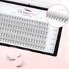 Glowing Win Individual Eyelashes, Individual Cluster Lashes, Natural, 120 Pieces,