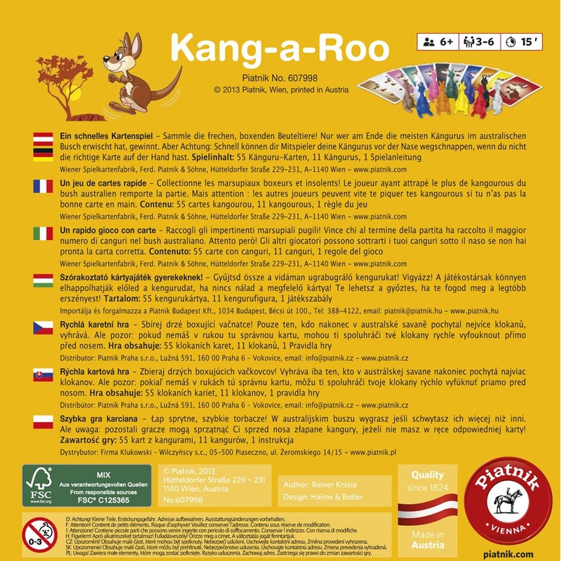 Piatnik 6079 "Kang-a-Roo Card Game