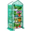 Ohuhu Upgrade 4 Tiers Mini Greenhouse Cover, Green