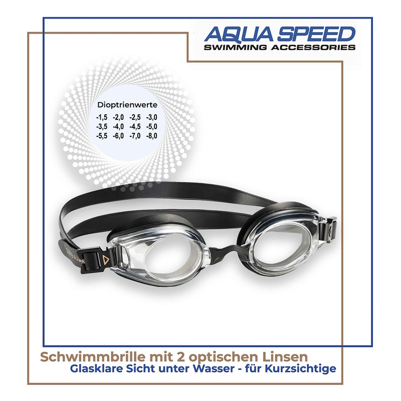 Aqua Speed® Lumina Swimming goggle (optical lenses to correct short-sightedness;