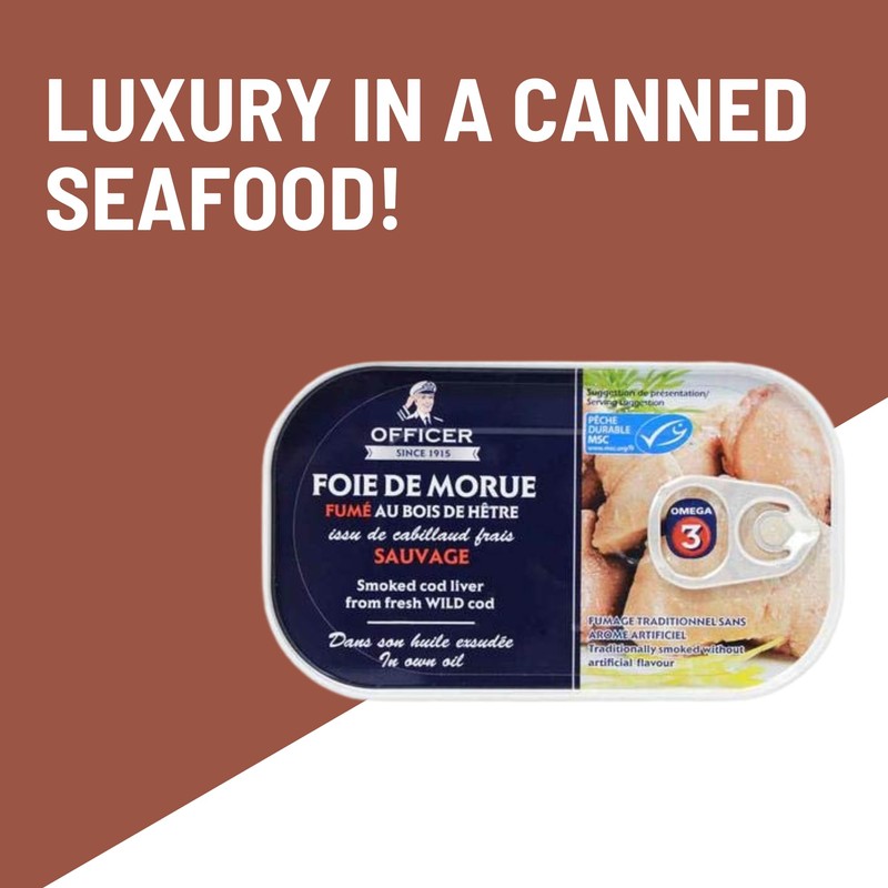 Wild Officer Smoked Cod Liver 120g Pack of 12