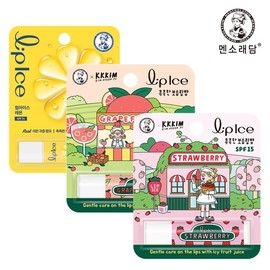Mentholatum Lip Ice Lip Balm KKKIM Strawberry + Lemon + Grapefruit / 멘소래담 립아이스 립밤 KKKIM 스트로베리+레몬+자몽