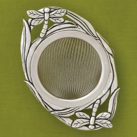 Basic Spirit Colador de té decorativo, diseño de libélula – regalo para amantes del té, decoración única para el hogar para cócteles, té, hierbas, café y bebidas