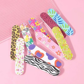 5 Pack Double Sides Printed Nail File Disposable EVA Nail File Colorful Printed