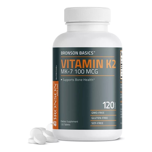 Bronson Vitamina Vitamin K2 Mk7 100mcg 120 Caps Eg T23